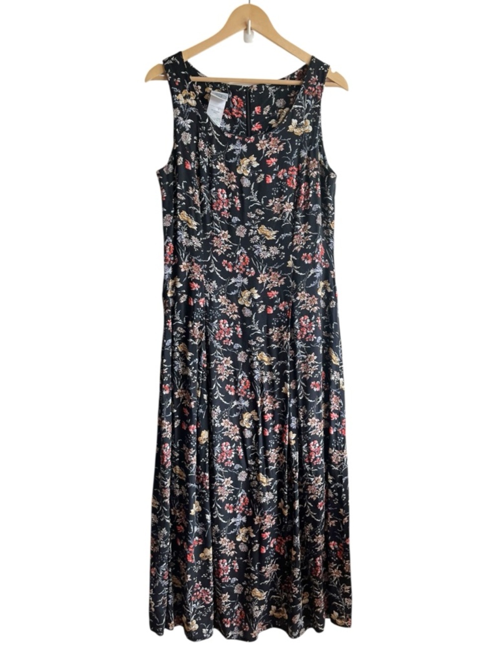 Laura Ashley Sleeveless Floral Long Midi Dress Vintage US 10 Cottagecore